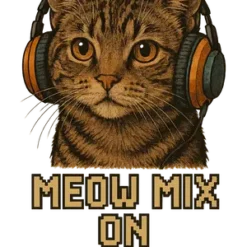 Retro Cat Vibes #8444 | Free PNG Download