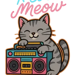 Retro Meow Cat #9651 | Free PNG Download