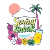 Spring Break Shirt Design Playful And Tropical Style No #1573 | Free PNG Download