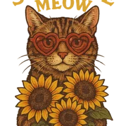 Sunflower Cat Delight #6360 | Free PNG Download
