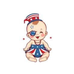 Th Of July Baby Design Cute And Patriotic Style Png #4765 | Free PNG Download