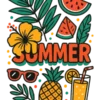 Trendy Summer Shirt Design #8294 | Free PNG Download