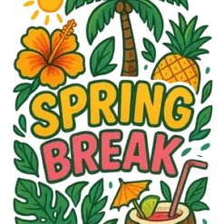 Tropical Spring Break Vibes #9148 | Free PNG Download
