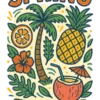 Tropical Spring Break Vibes #5279 | Free PNG Download