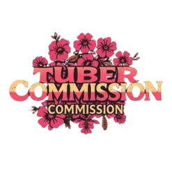 Tuber Commission With Retro 70s Typography Boho Floral #2997 | Free PNG Download