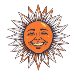 Vintage Sun Smiling Face In 29 | Free PNG Download