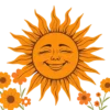 Vintage Sun Smiling Face19 | Free PNG Download