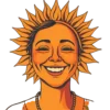 Vintage Sun Smiling 13 | Free PNG Download