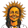Vintage Sonne lächelt 9 | Kostenloser PNG-Download